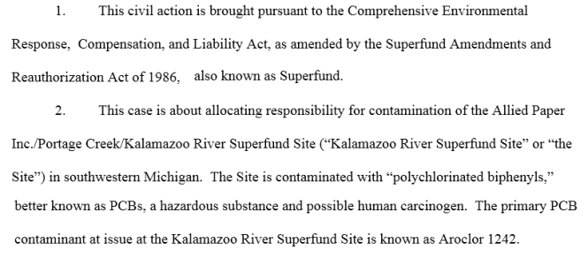 Kalamazoo River Superfund Site Lawsuit #12