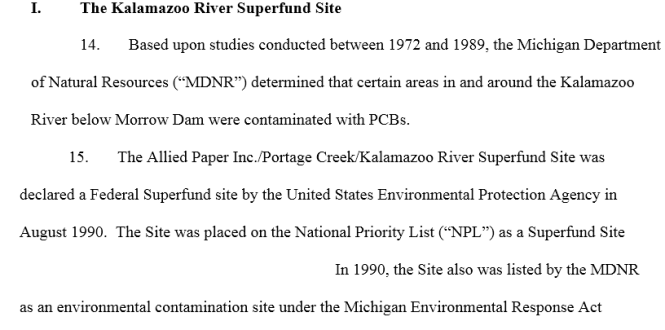 Kalamazoo River Superfund Site Lawsuit #17