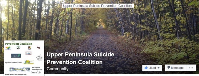 U.P. Suicide Prevention Coalition Facebok banner