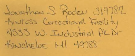 Kinross Inmate Jonathan Steward Roden lawsuit graphic 5